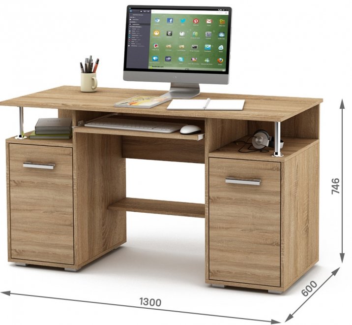 Компьютерный стол Амбер-5К дуб сонома