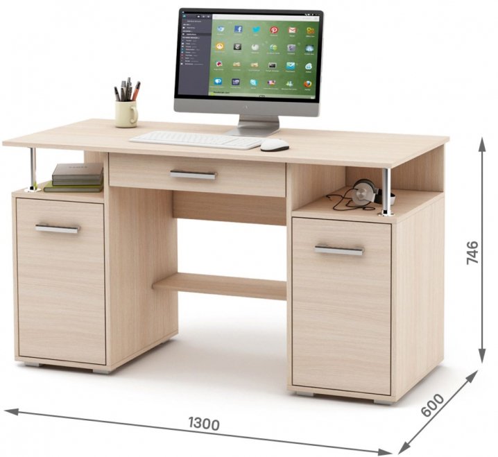 Компьютерный стол Амбер-5Я дуб молочный