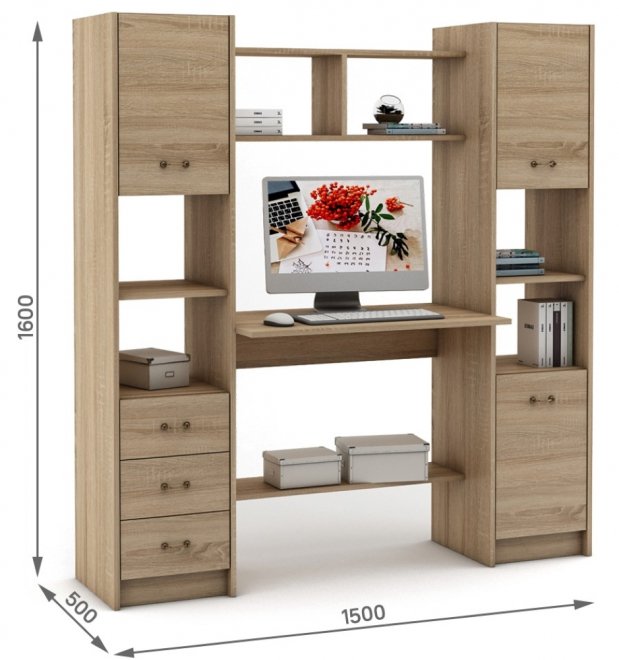 Компьютерный стол Август-7 дуб сонома