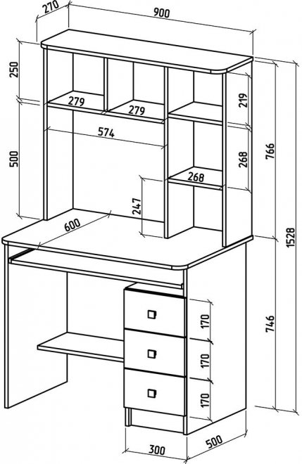 Компьютерный стол Бостон-11 белый
