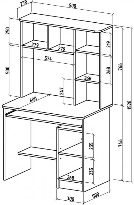 Компьютерный стол Бостон-9 белый