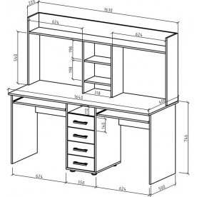 Компьютерный стол Дастин 16