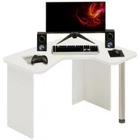 Компьютерный стол Домино Lite СКЛ-ИгрУгл120 БЕ белый правый