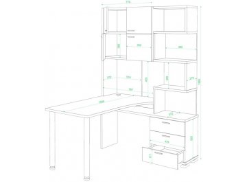 Компьютерный стол Даланта СР-500М/190 КБЕК-правый