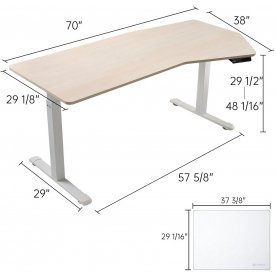 Компьютерный стол Eureka ERK-EDI-HTG-MW