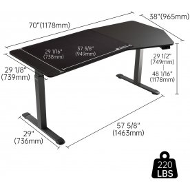 Компьютерный стол Eureka ERK-EDI-HTG-SW