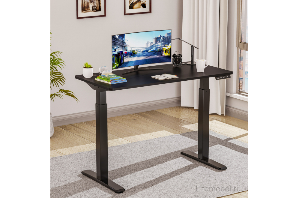 Компьютерный стол Eureka ERK-EHD-4801-B c электрической регулировкой по высоте