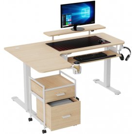 Компьютерный стол Eureka ERK-EHD-L60R-MW