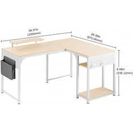 Компьютерный стол Eureka ZX-L150B-MWW-RU