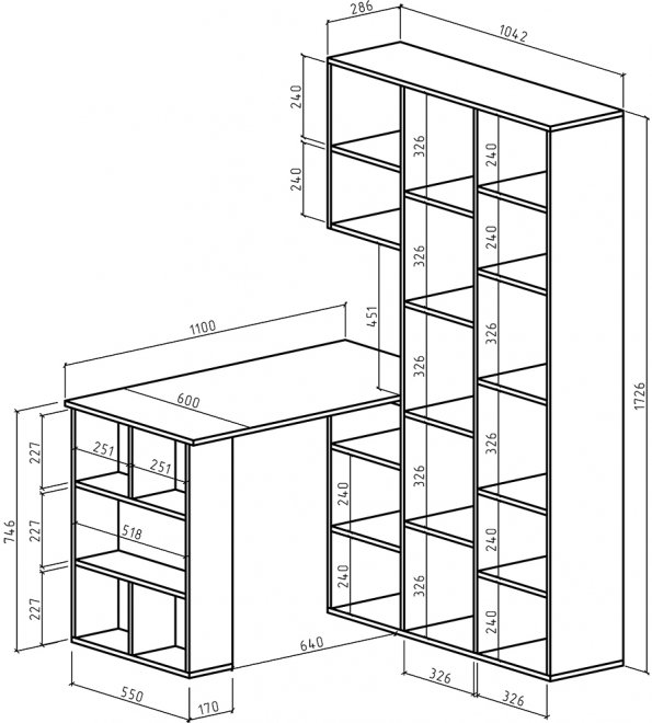 Компьютерный стол Феликс-15 дуб молочный