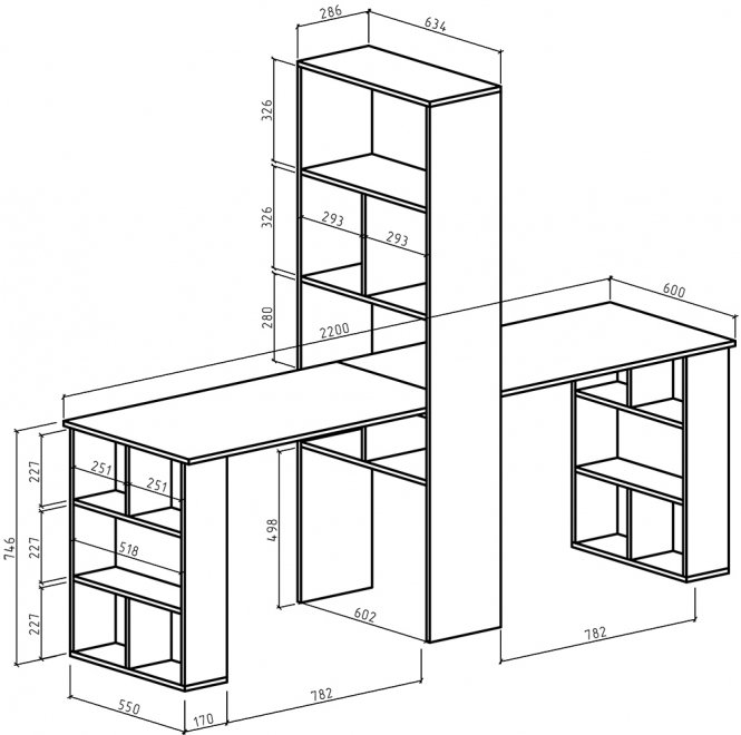 Компьютерный стол Феликс-455 дуб сонома