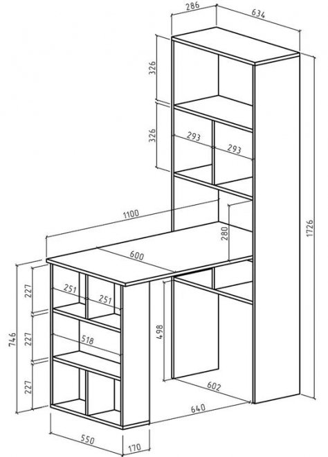 Компьютерный стол Фенкес 45 дуб сонома