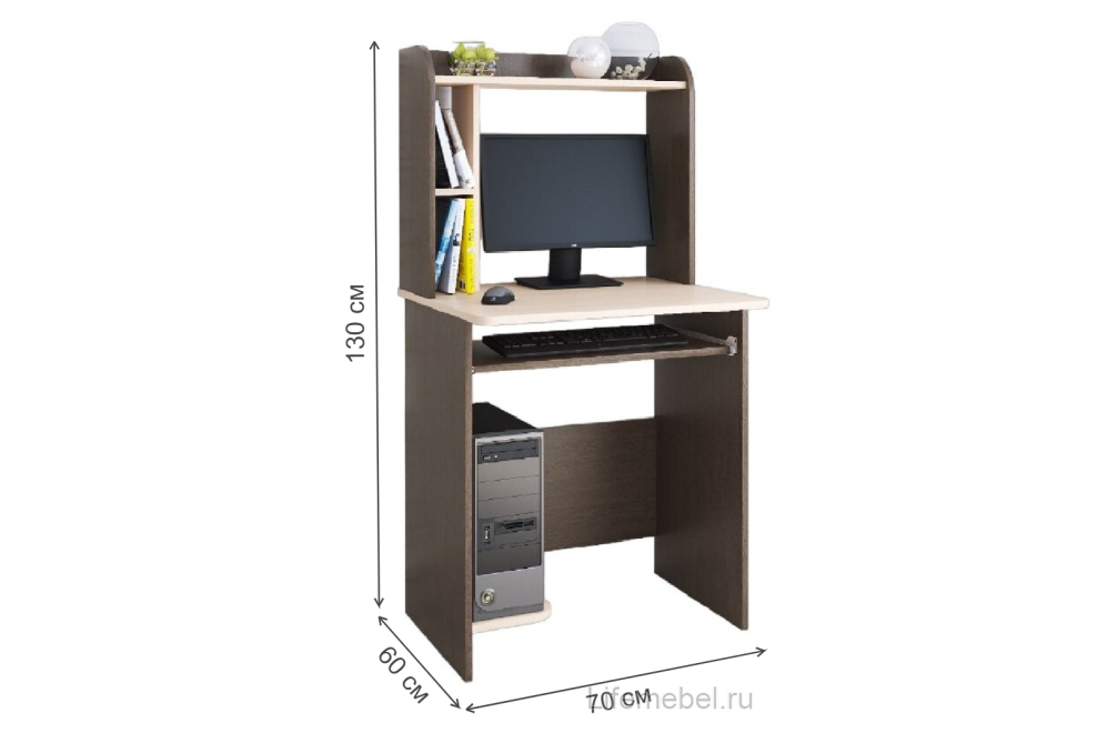 Компьютерный стол Грета-1 венге / дуб молочный