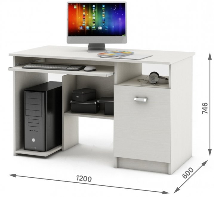 Компьютерный стол Имидж-10 белый