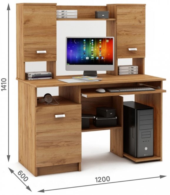 Компьютерный стол Имидж-13 дуб золотистый