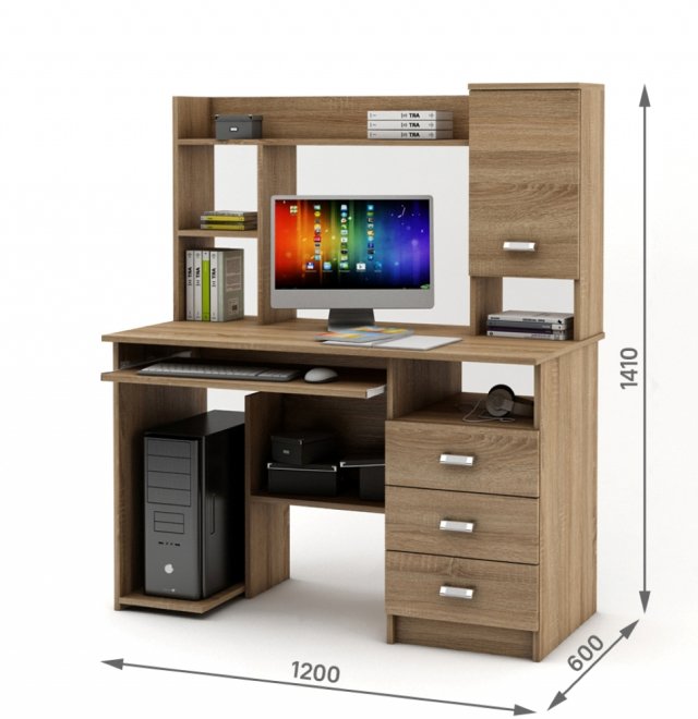 Компьютерный стол Имидж-18 дуб сонома