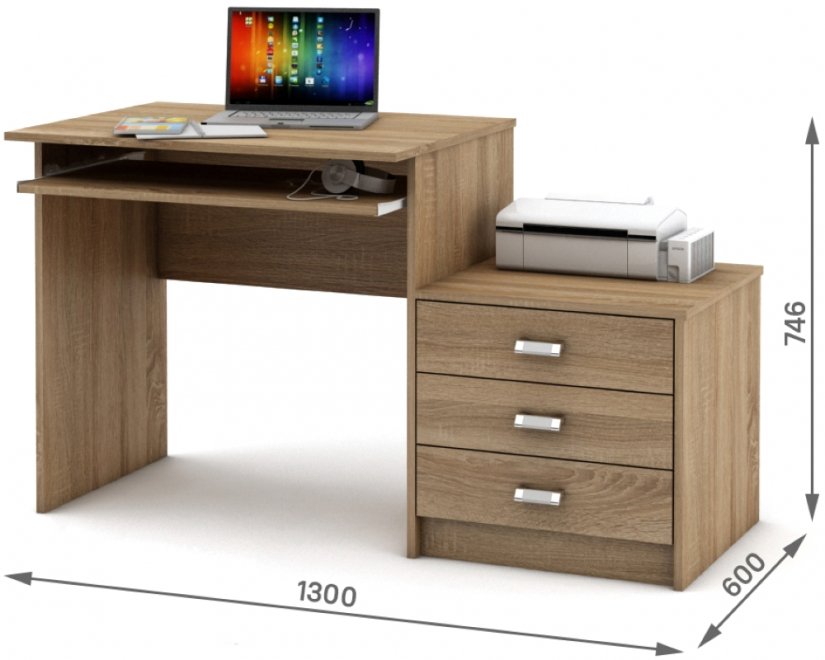 Компьютерный стол Имидж-22 дуб сонома