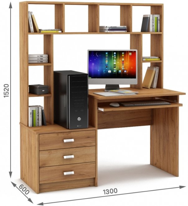 Компьютерный стол Имидж-23 дуб золотистый