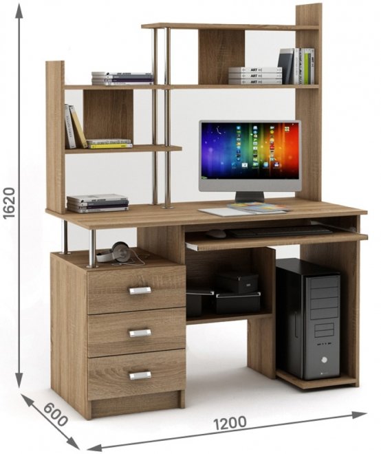 Компьютерный стол Имидж-27 дуб сонома