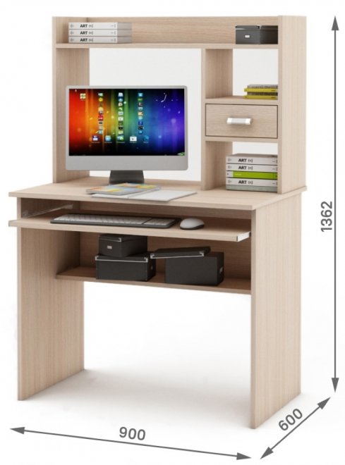 Компьютерный стол Имидж-30 дуб молочный