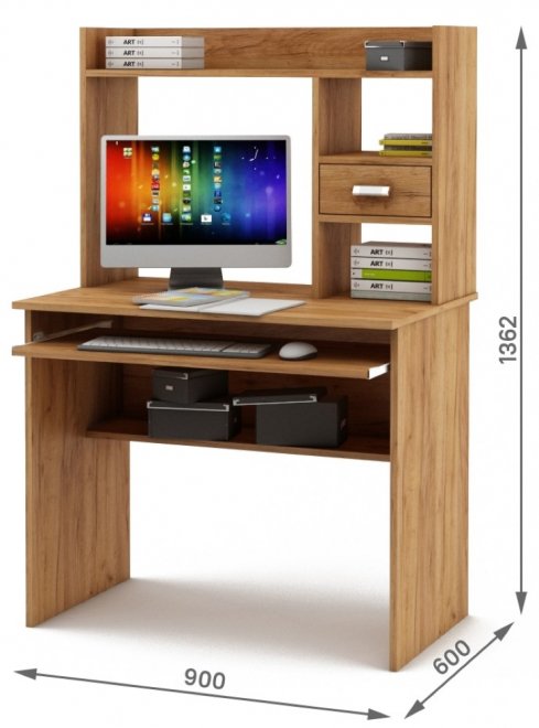 Компьютерный стол Имидж-30 дуб золотистый