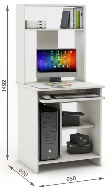 Компьютерный стол Имидж-3 белый