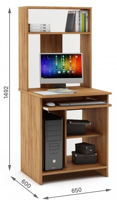 Компьютерный стол Имидж-3 дуб золотистый