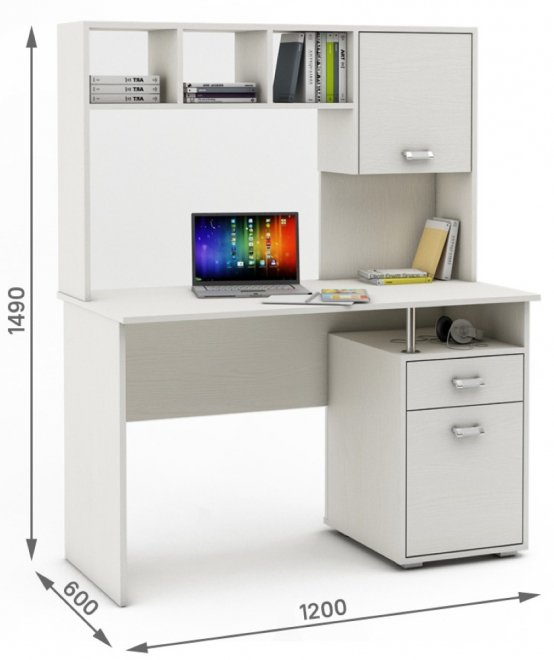 Компьютерный стол Имидж-49 белый