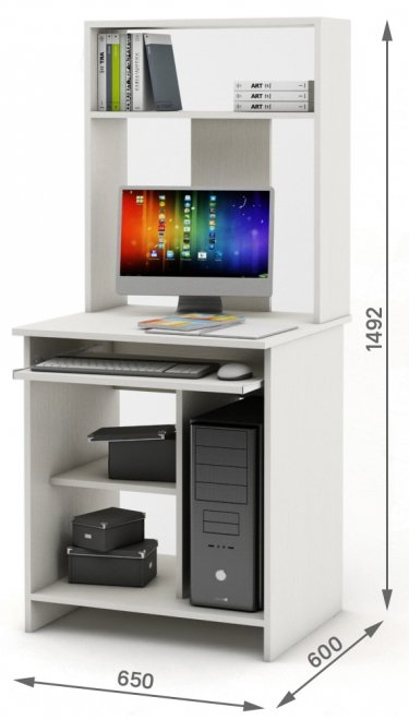 Компьютерный стол Имидж-4 белый