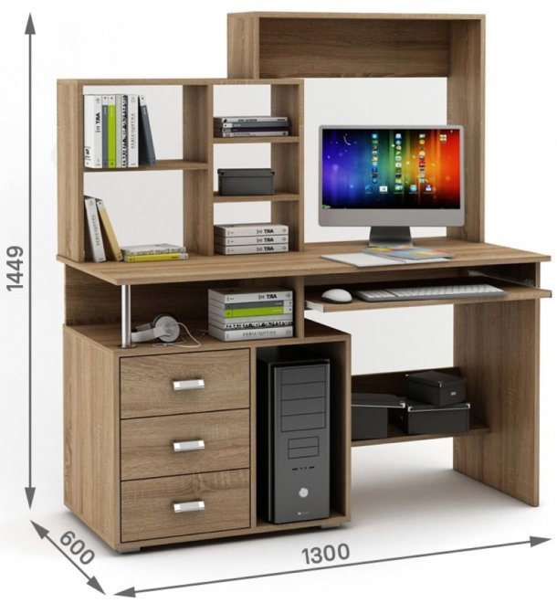 Компьютерный стол Имидж-61 дуб сонома