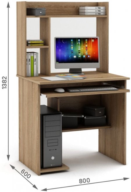 Компьютерный стол Имидж-7 дуб сонома