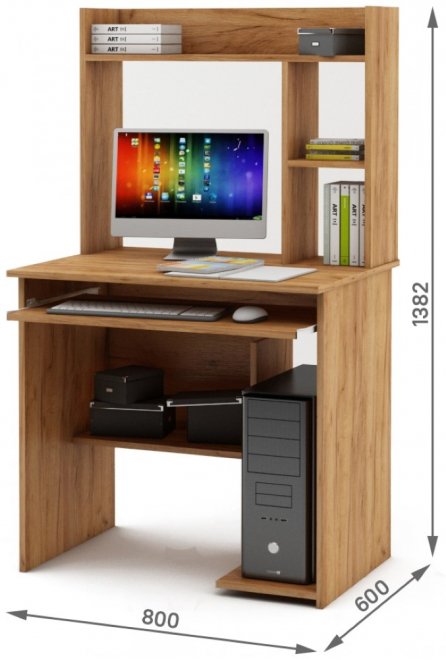 Компьютерный стол Имидж-8 дуб золотистый