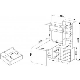 Компьютерный стол КСТ-14.1П