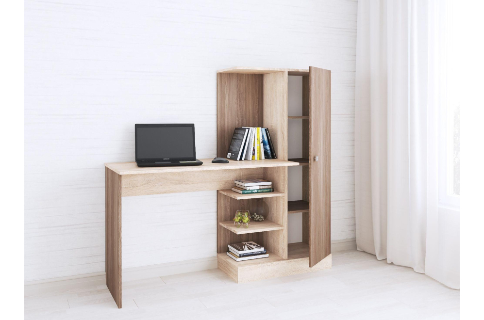 Компьютерный стол Квартет-6 ясень шимо / дуб сонома