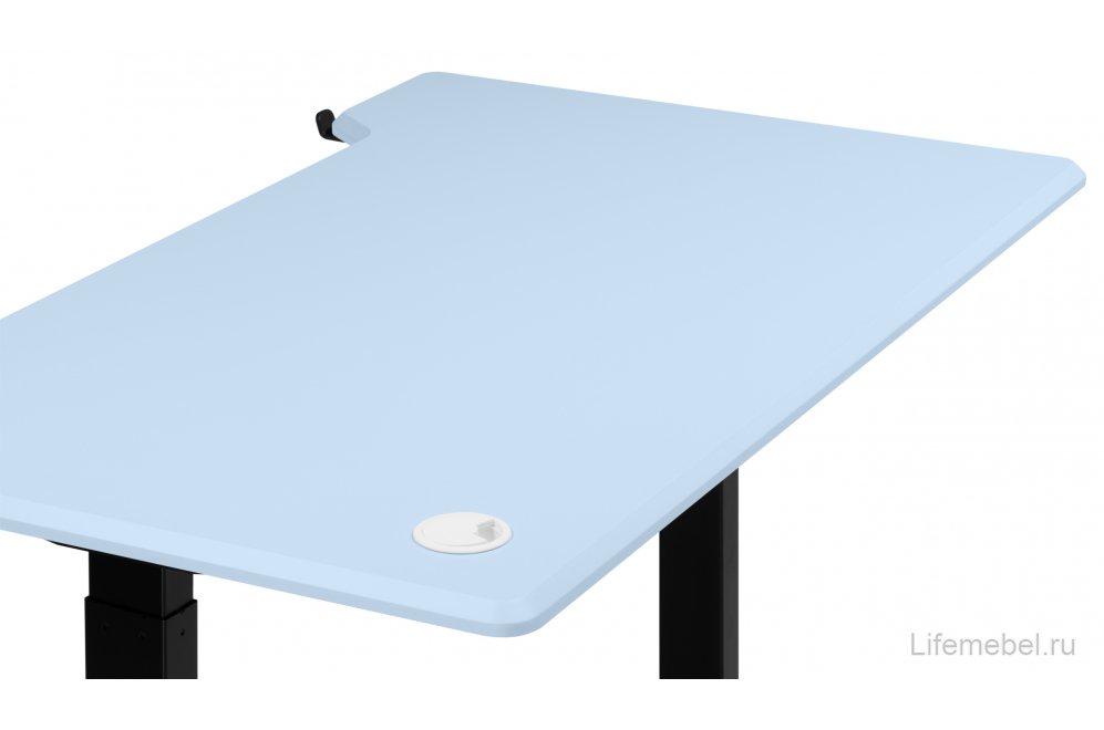 Компьютерный стол Маркос 120х75 голубой / черный