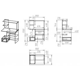 Компьютерный стол Мебелайн-22