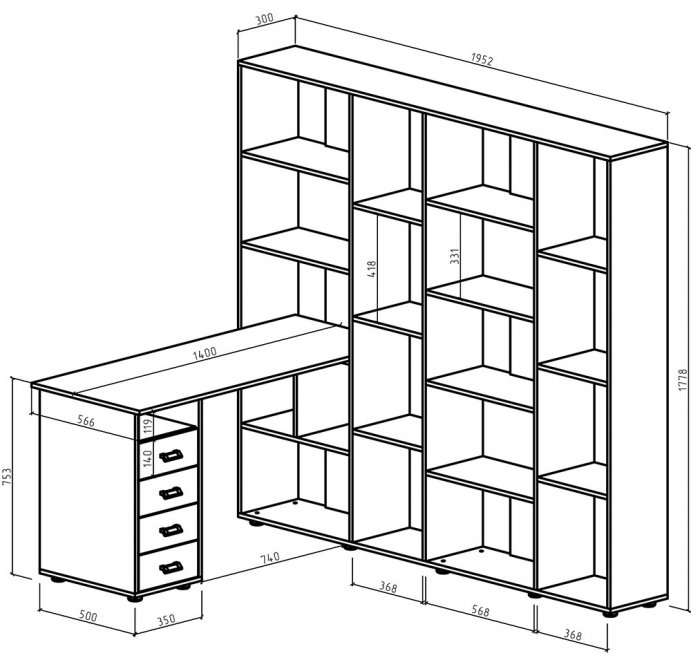 Компьютерный стол Оксфорд-5 белый