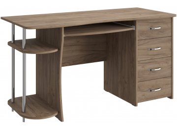 Белый компьютерный стол С-222БН белый структурный