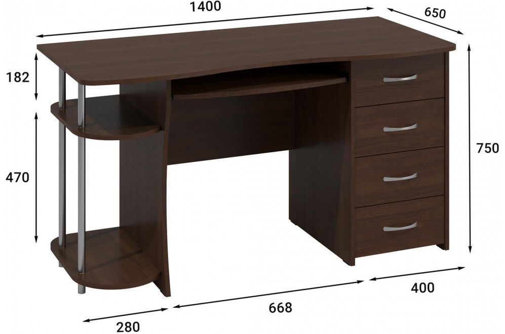Компьютерный стол С-222БН венге