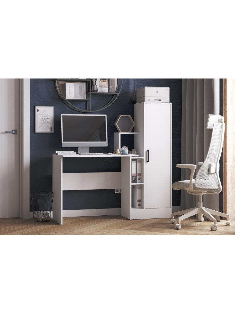 Компьютерный стол СКМ-2 белый