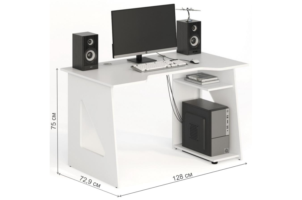 Компьютерный стол СКП-4 GL-4 белый