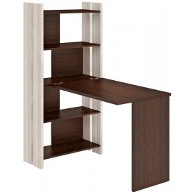 Компьютерный стол со стеллажом СТЛ-ОВ и столешницей 130РПрям без тумбы