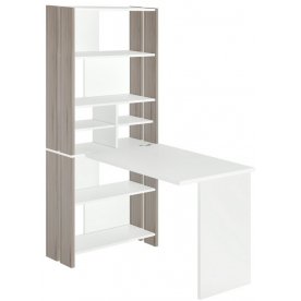 Компьютерный стол со стеллажом СТЛ-ОВХ и столешницей 130РПрям без тумбы