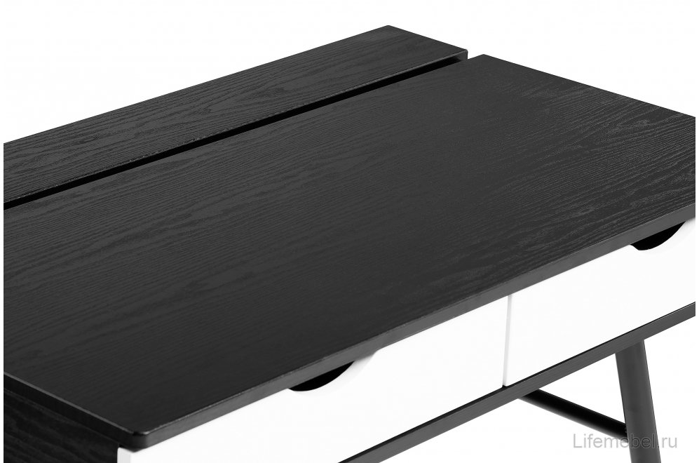 Компьютерный стол Soho black grained / white