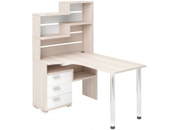 Компьютерный стол Жаспера-132-140 левый с надстройкой