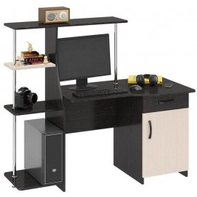 Компьютерный стол Студент-Стиль М венге цава / дуб молочный