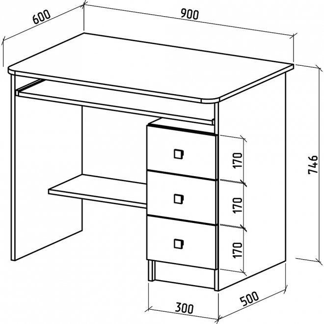 Компьютерный стол Бостон-5 венге