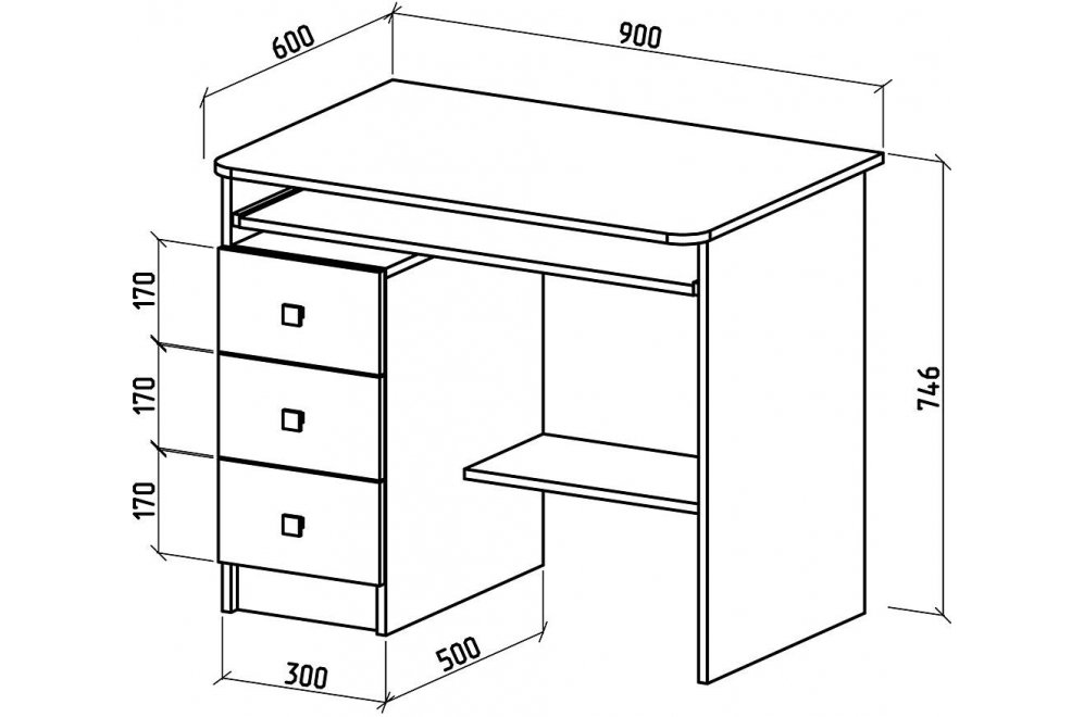 Компьютерный стол Бостон-6 венге