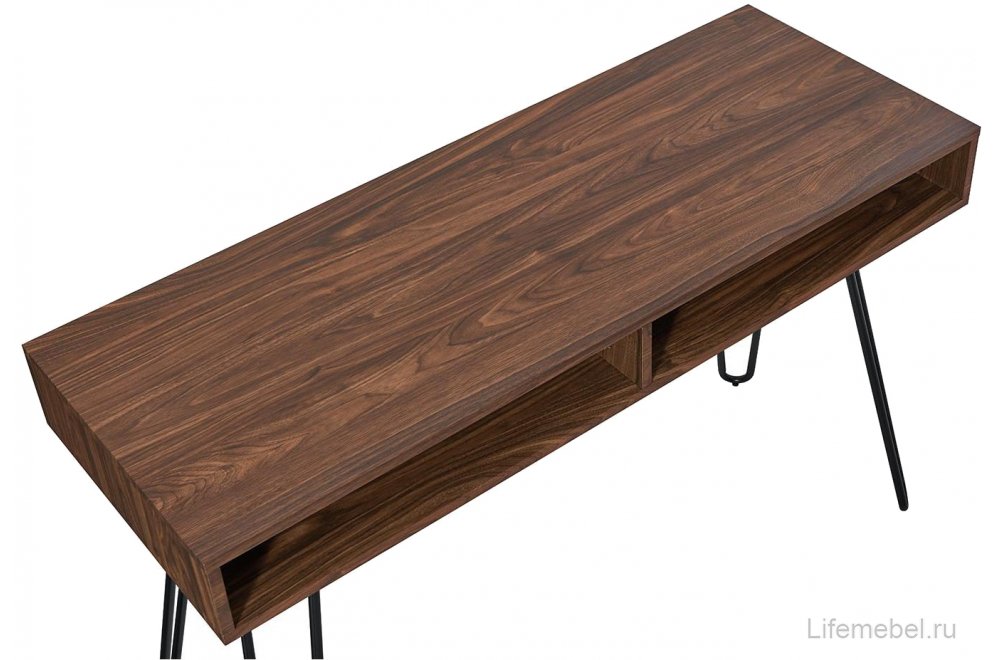 Консольный столик D-003 орех / матовый черный