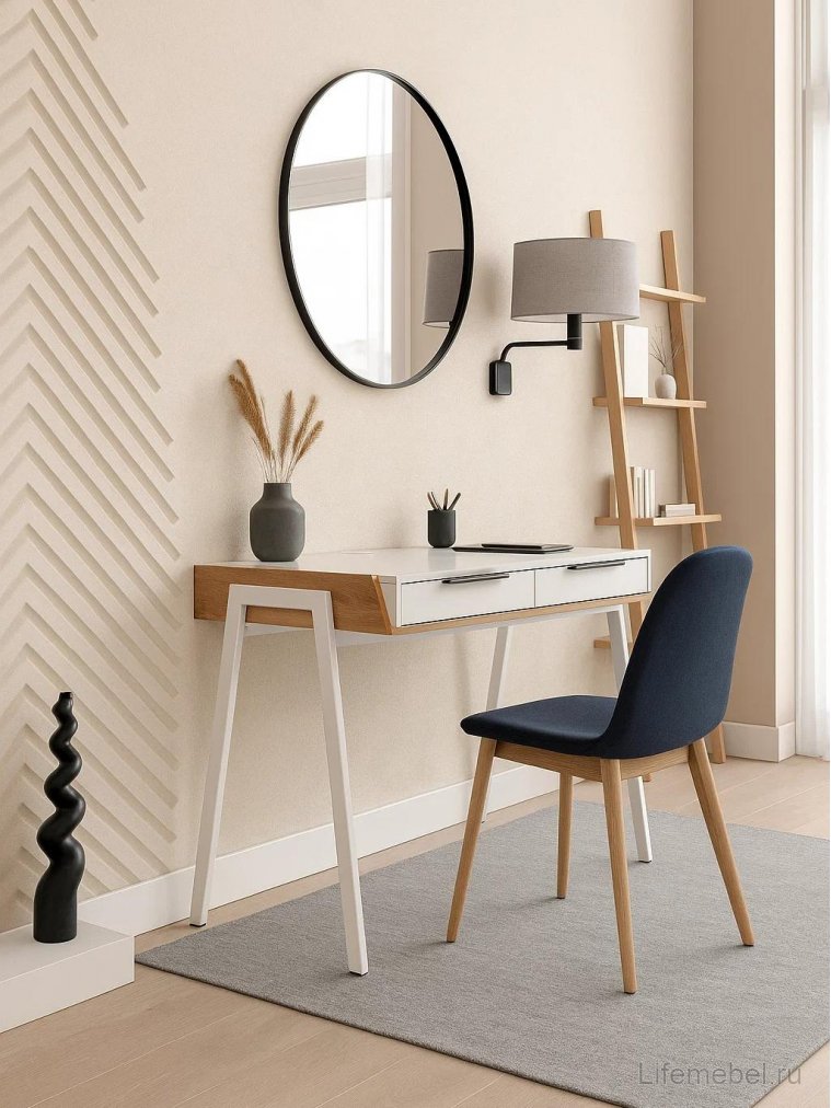 Письменный стол Рокс 116х65х77 белый / дуб вотан / белый